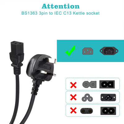 UK to C13 Power Cord 1.2M 250V 13A 16AWG Heavy Duty Cable для серверов / медицинского оборудования / PDU центра обработки данных (CE/BS1363/RoHS)