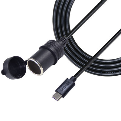 12V 24V двойной вход USB-C автозарядный адаптер преобразователь для зарядки транспортного средства с QC3.0 быстрой зарядкой и защитой безопасности