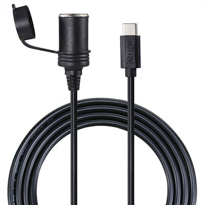 12V 24V двойной вход USB-C автозарядный адаптер преобразователь для зарядки транспортного средства с QC3.0 быстрой зарядкой и защитой безопасности