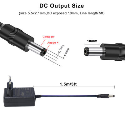 EU Plug 12V DC Power Adapter European AC to DC Wall Charger для светодиодов, маршрутизаторов, камер, электроники