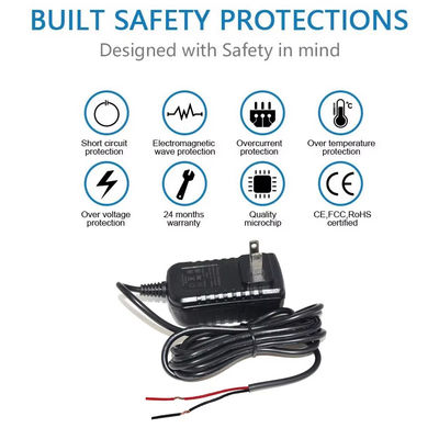 US Plug AC Power Cord to Bare Wire 2 Prong NEMA 1-15P to Stripped End Cable for LED Driver/ Power Supply/ DIY (Включается в кабель переменного тока для обнаженного провода)