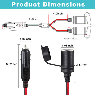 12V 24V двойной розетки автомобильного сигаретного зажигателя разделитель адаптер расширение для внедорожника грузовика фургона питания зарядного устройства расширение питания