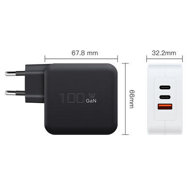 1A+2C 3 портов 100 Вт PD зарядное устройство EU plug power adapter для зарядки ноутбуков