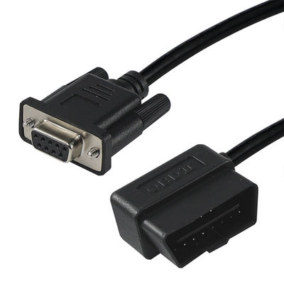 Кабель диагностического адаптера OBD-II к DB9 с 16-контактным серийным разъемом от мужского к 9-контактному для интерфейса инструмента сканирования транспортного средства