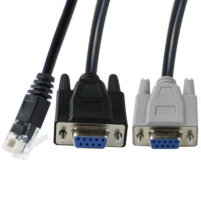 RJ45 до двойного серийного кабеля DB9 для устройства связи с разделением серверов консоли