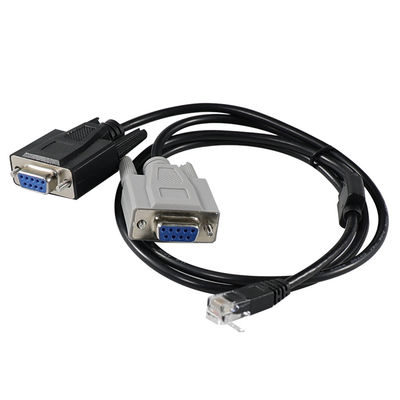 RJ45 до двойного серийного кабеля DB9 для устройства связи с разделением серверов консоли