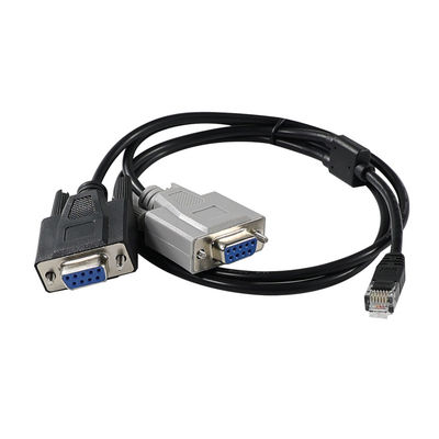 RJ45 до двойного серийного кабеля DB9 для устройства связи с разделением серверов консоли