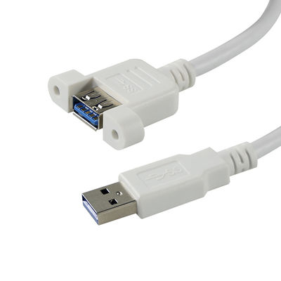 Удлинительный кабель USB 3.0 A «папа» - «мама» с отверстиями для крепления на панели для передачи данных и расширения устройств 3 фута/4 фута/5 футов