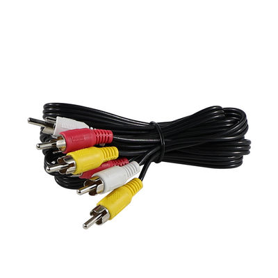 6-футовый RCA AV кабель, 3-компонентный композитный видео-аудио для телевизоров, DVD-плееров