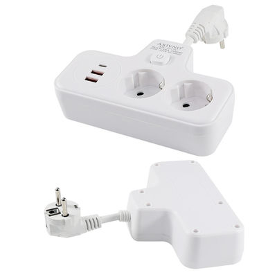 Многофункциональный расширитель розетки питания ЕС с 2 портами USB, 2 розетками переменного тока и портом зарядки типа C