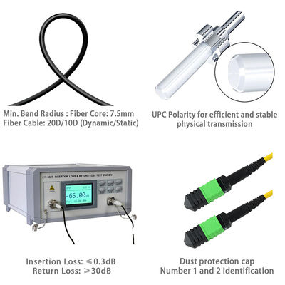 LC APC Fiber Optic Patch Cord Одномодный OS2 Зеленый пиджак