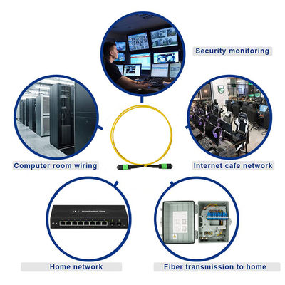 LC APC Fiber Optic Patch Cord Одномодный OS2 Зеленый пиджак