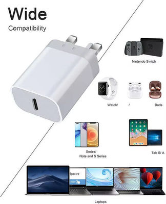 Быстрое зарядное устройство 20 Вт Type C PD Беспроводной адаптер USB-C с магнитной быстрой зарядкой для телефонов GAN 30 Вт Адаптер питания UK Plug