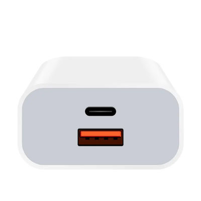 US 2-Pin 30W Dual Port Wall Charger   USB-C & USB-A выходной быстрый зарядный адаптер для телефона, планшета, камеры