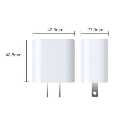 US 2-Pin 30W Dual Port Wall Charger   USB-C & USB-A выходной быстрый зарядный адаптер для телефона, планшета, камеры