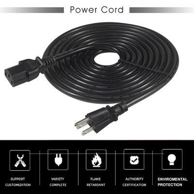 Шнур питания NEMA 5-15P to C13, 6 футов, 18AWG для компьютеров и мониторов