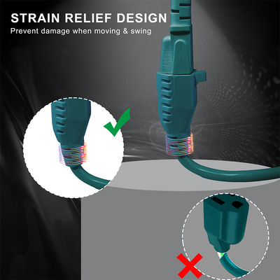 Удлинитель для наружного использования с плоской вилкой 90 градусов NEMA 5-15P на 5-15R, 6 футов