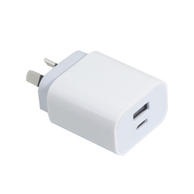 AU 2-Pin 20W Dual-Port Wall Charger USB-C & USB-A быстрый зарядный адаптер для телефона, планшета, камеры, путешествия