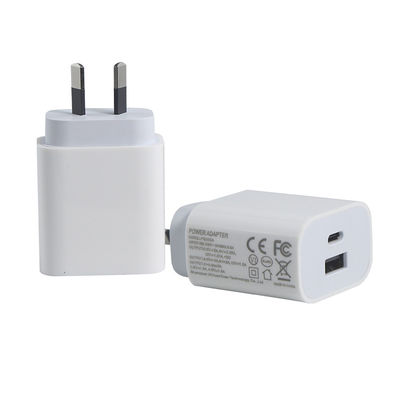 AU 2-Pin 20W Dual-Port Wall Charger USB-C & USB-A быстрый зарядный адаптер для телефона, планшета, камеры, путешествия