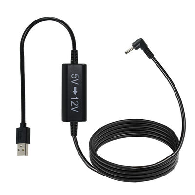 USB-кабель для повышения напряжения от 5 В до 12 В с угловым разъемом постоянного тока - адаптер для повышения напряжения для роутера, светодиодной ленты, камеры, вентилятора