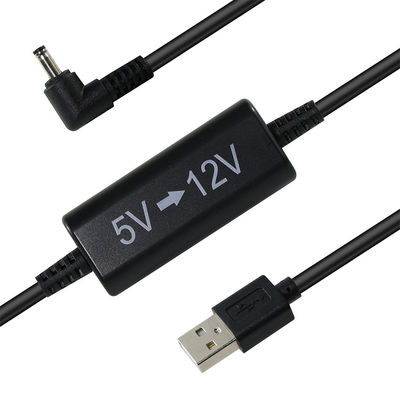 USB-кабель для повышения напряжения от 5 В до 12 В с угловым разъемом постоянного тока - адаптер для повышения напряжения для роутера, светодиодной ленты, камеры, вентилятора