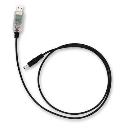 USB в DC 5V на 12V повышающий кабель питания с прозрачным синим/белым/розовым корпусом - адаптер повышения для роутера, светодиодов, устройств IoT