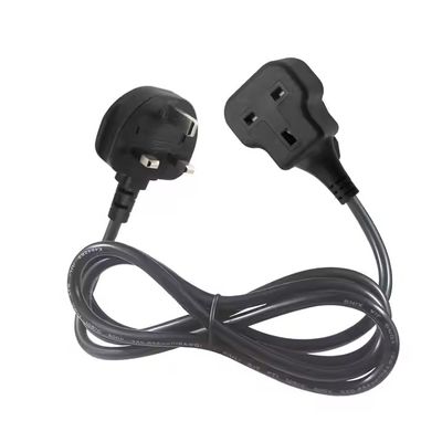 UK 3-Pin Plug Male to Female Power Extension Cord - Британский стандартный кабель питания для дома, офиса и использования в электронике