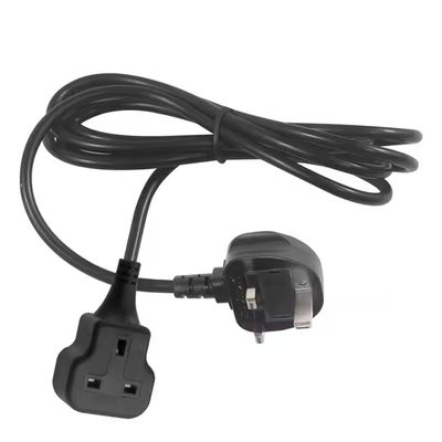 UK 3-Pin Plug Male to Female Power Extension Cord - Британский стандартный кабель питания для дома, офиса и использования в электронике