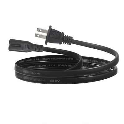 NEMA 1-15P до IEC C7 Power Cord - Flat Plug to Figure-8 Connector Cable для ноутбуков, DVD-плееров, игровых консолей, небольших приборов