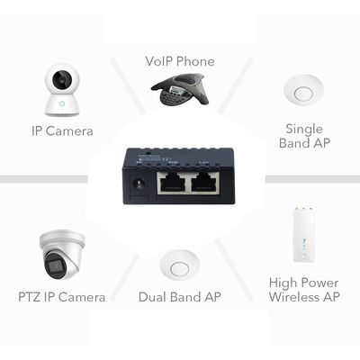 Активный PoE инжектор - адаптер питания Power over Ethernet 48 В, совместимый с IEEE 802.3af/at, для IP-камер, беспроводных точек доступа, VoIP-телефонов