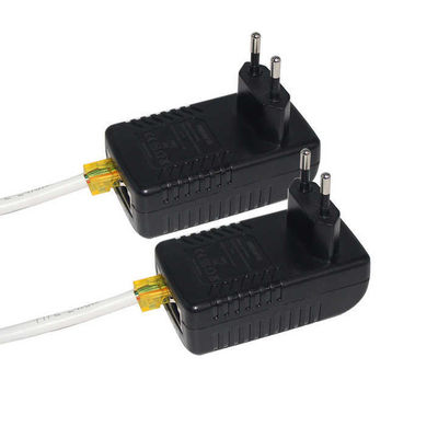 EU Plug PoE Injector- 48V Active Power Over Ethernet Supply IEEE 802.3af/at для IP-камеры, беспроводной точки доступа, VoIP-телефона