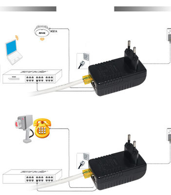 EU Plug PoE Injector- 48V Active Power Over Ethernet Supply IEEE 802.3af/at для IP-камеры, беспроводной точки доступа, VoIP-телефона