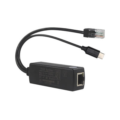 PoE разветвитель с выходом USB-C - преобразователь питания Power over Ethernet 48 В в 5 В/9 В/12 В для планшетов, телефонов, Raspberry Pi, устройств USB-C