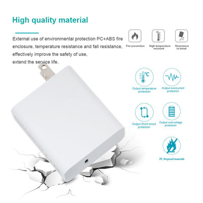 US Plug 60W USB-C настенное зарядное устройство 2 пинный компактный адаптер быстрой зарядки для ноутбука, телефона, планшета, путешествий (100240В вход)