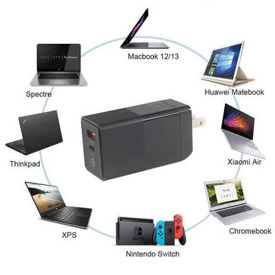 65 Вт US Plug Dual-Port USB зарядка с USB-C и USB-A