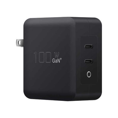 US Plug 100W Dual USB-C Wall Charger ️ 2-портный адаптер быстрой зарядки для ноутбука, планшета, телефона, устройств типа C (100 ️ 240 В вход)