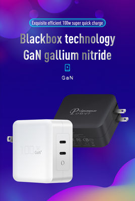 US Plug 100W Dual USB-C Wall Charger ️ 2-портный адаптер быстрой зарядки для ноутбука, планшета, телефона, устройств типа C (100 ️ 240 В вход)