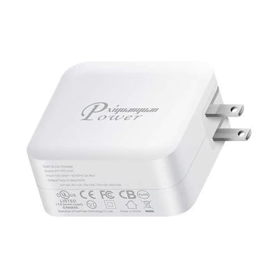 US Plug 100W Wall Charger ¢ Двойной адаптер быстрого зарядки USB-C и USB-A для ноутбука, планшета, телефона, путешествия (100 ¢ 240 В вход)