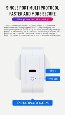 Сетевое зарядное устройство AU Plug 140W USB-C – мощный 2-контактный адаптер для ноутбуков, планшетов, телефонов, устройств Type-C (вход 100–240 В)