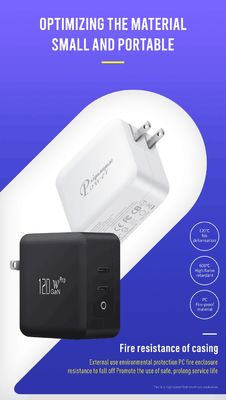 Настенное зарядное устройство US с 2 контактами и одним портом USB-C, выходная мощность 140 Вт, адаптер быстрой зарядки для ноутбука/мобильного телефона