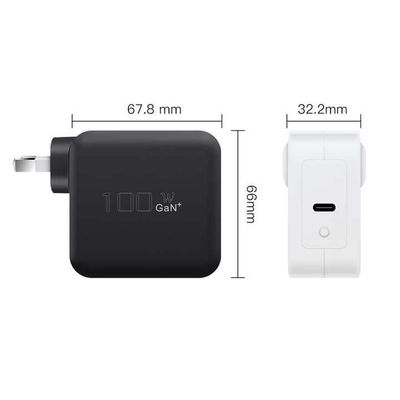 AU 2-Pin USB-C настенное зарядное устройство, 100 Вт высокоскоростной выходной тип-C адаптер питания для ноутбука, планшета, мобильного устройства