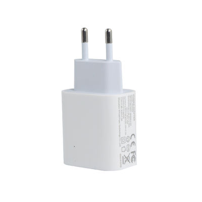Настенное зарядное устройство EU с 2 контактами и портами USB-C и USB-A, компактный адаптер питания на 20 Вт с двумя портами для зарядки телефонов и планшетов