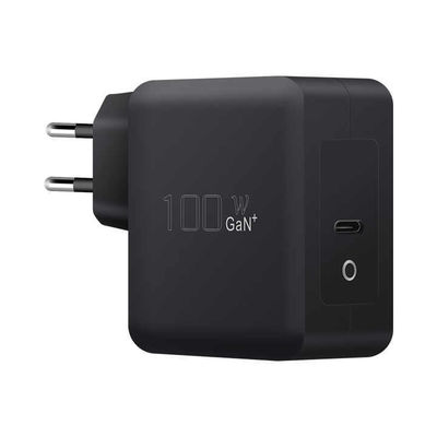 EU 2-Pin USB-C настенное зарядное устройство, 100 Вт высокоскоростной адаптер питания типа C для ноутбуков, планшетов и мобильных устройств