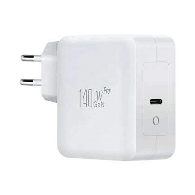 Сетевое зарядное устройство USB-C с 2-контактным разъемом EU, 140 Вт, высокоскоростной адаптер Type-C для мощных ноутбуков, планшетов и мобильных устройств