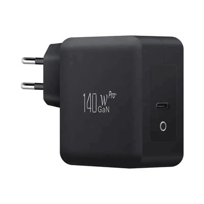 Сетевое зарядное устройство USB-C с 2-контактным разъемом EU, 140 Вт, высокоскоростной адаптер Type-C для мощных ноутбуков, планшетов и мобильных устройств