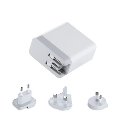 Многопортовое USB-зарядное устройство для стены с взаимозаменяемыми розетками, 60 Вт USB-A и USB-C адаптер питания для дома, офиса и путешествий