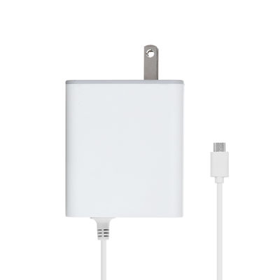 Зарядное устройство для розетки USB-C 60 Вт с фиксированным кабелем, высокоскоростной адаптер питания Type-C для смартфонов, планшетов и ноутбуков
