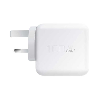 Великобритания 2-контактный USB-C зарядное устройство с двойными портами, 100 Вт высокоскоростной тип-C адаптер питания для ноутбуков, планшетов и смартфонов