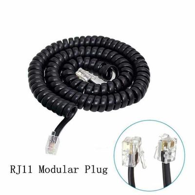 Витой шнур трубки телефона - RJ9/RJ10 - удлинительный кабель RJ9 для стационарного телефона, настольного телефона и офисной АТС