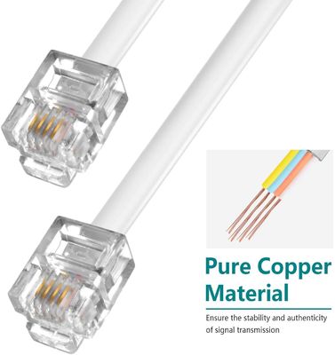 RJ11 Телефонный расширительный кабель 10ft 20ft 30ft для модемов стационарных телефонов